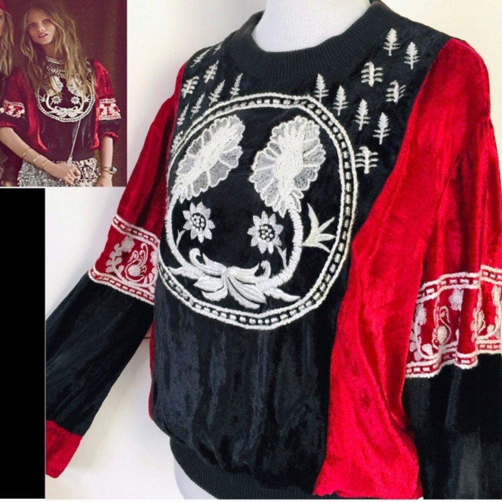 Free people New Romantics velvet top